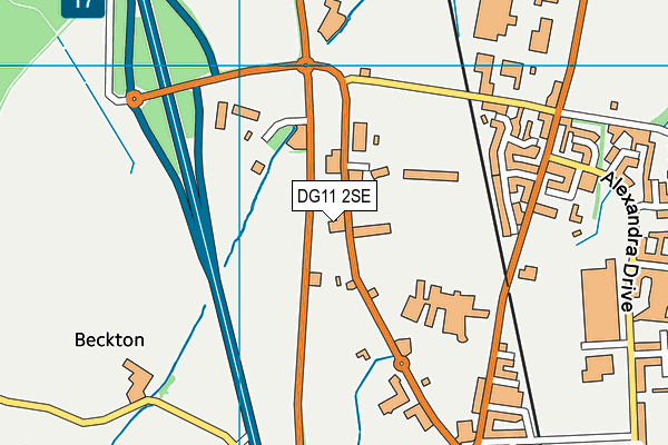 DG11 2SE map - OS VectorMap District (Ordnance Survey)