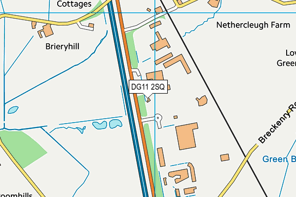 DG11 2SQ map - OS VectorMap District (Ordnance Survey)