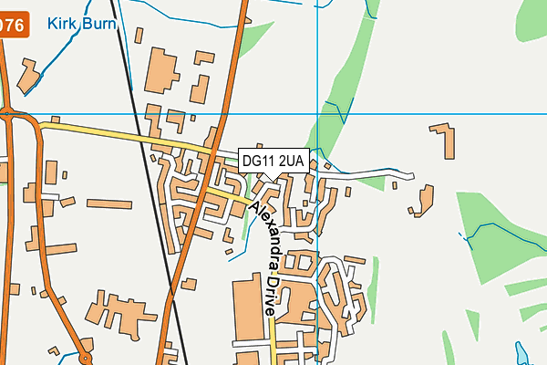 DG11 2UA map - OS VectorMap District (Ordnance Survey)