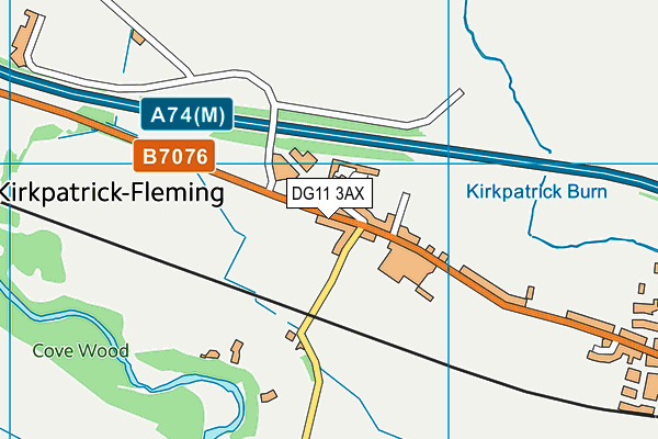 DG11 3AX map - OS VectorMap District (Ordnance Survey)