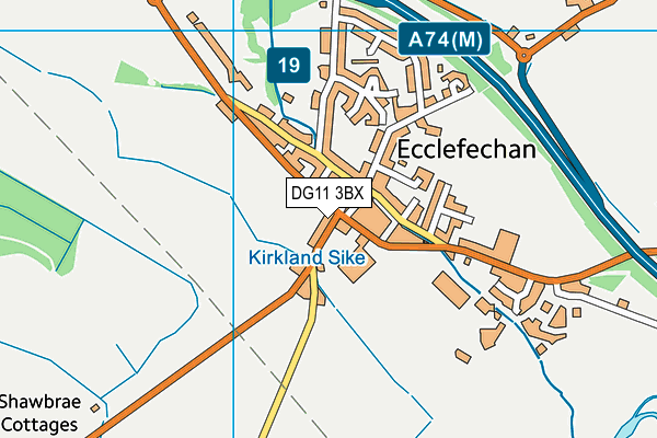 DG11 3BX map - OS VectorMap District (Ordnance Survey)