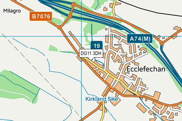 DG11 3DH map - OS VectorMap District (Ordnance Survey)