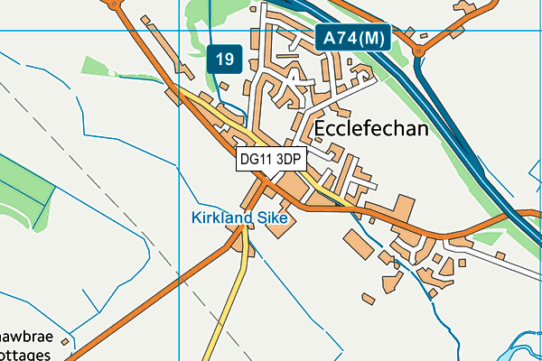 DG11 3DP map - OS VectorMap District (Ordnance Survey)