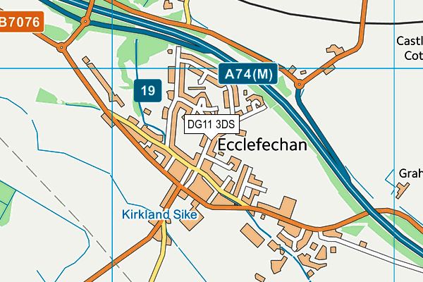 DG11 3DS map - OS VectorMap District (Ordnance Survey)