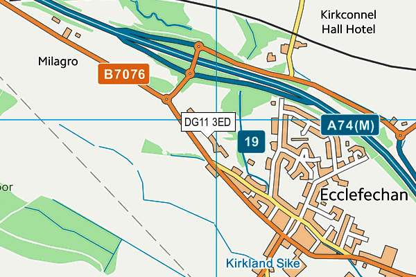 DG11 3ED map - OS VectorMap District (Ordnance Survey)