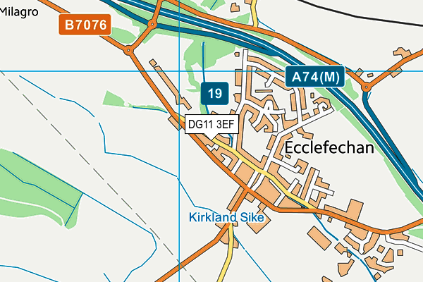 DG11 3EF map - OS VectorMap District (Ordnance Survey)
