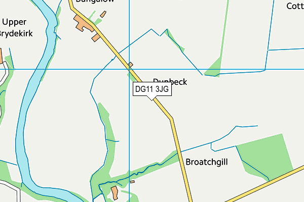 DG11 3JG map - OS VectorMap District (Ordnance Survey)