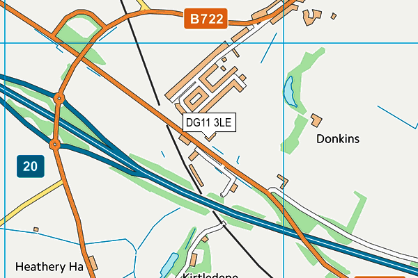 DG11 3LE map - OS VectorMap District (Ordnance Survey)