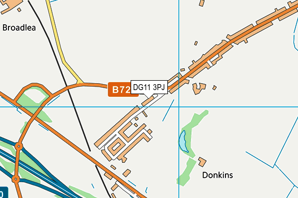 DG11 3PJ map - OS VectorMap District (Ordnance Survey)