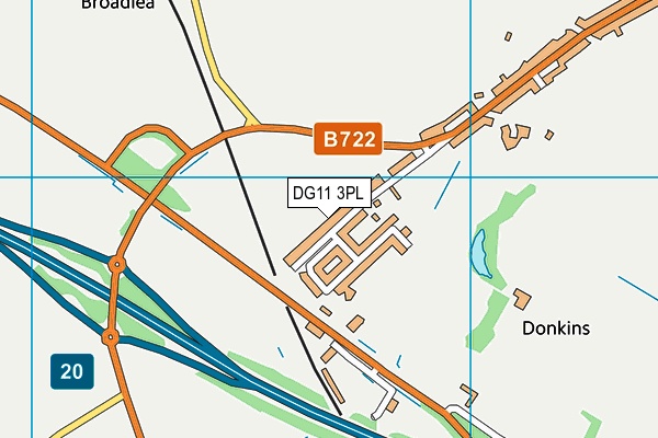 DG11 3PL map - OS VectorMap District (Ordnance Survey)
