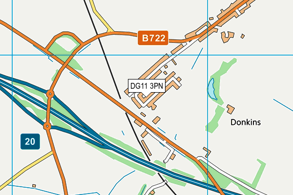 DG11 3PN map - OS VectorMap District (Ordnance Survey)