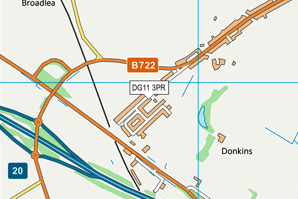 DG11 3PR map - OS VectorMap District (Ordnance Survey)