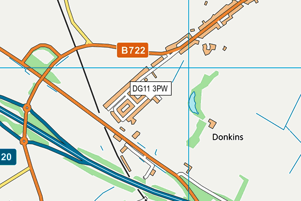 DG11 3PW map - OS VectorMap District (Ordnance Survey)