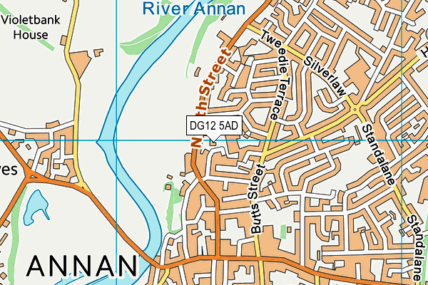 DG12 5AD map - OS VectorMap District (Ordnance Survey)