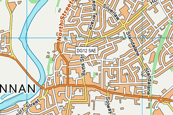 DG12 5AE map - OS VectorMap District (Ordnance Survey)