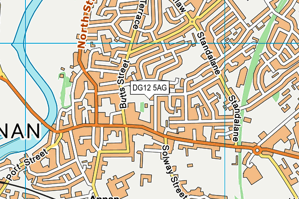 DG12 5AG map - OS VectorMap District (Ordnance Survey)