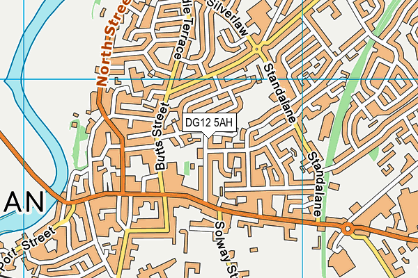 DG12 5AH map - OS VectorMap District (Ordnance Survey)