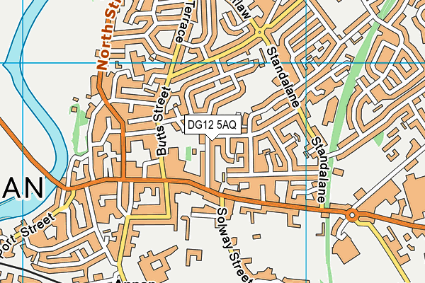 DG12 5AQ map - OS VectorMap District (Ordnance Survey)