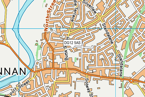 DG12 5AS map - OS VectorMap District (Ordnance Survey)