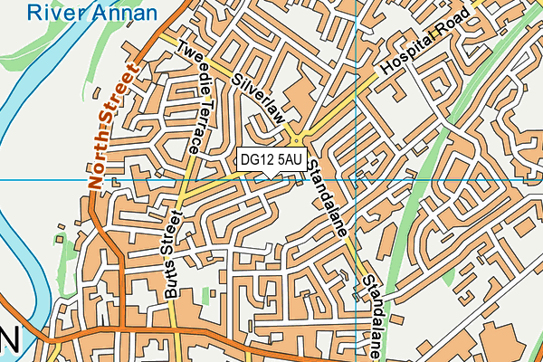 DG12 5AU map - OS VectorMap District (Ordnance Survey)