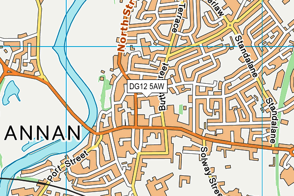 DG12 5AW map - OS VectorMap District (Ordnance Survey)