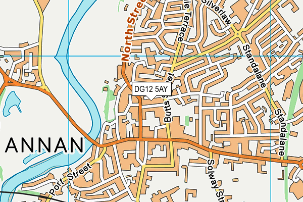 DG12 5AY map - OS VectorMap District (Ordnance Survey)