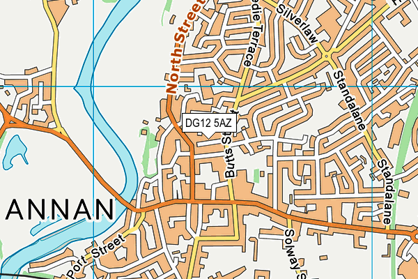 DG12 5AZ map - OS VectorMap District (Ordnance Survey)