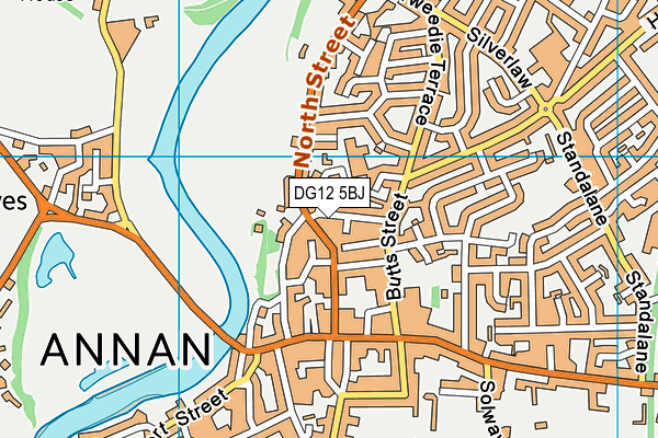 DG12 5BJ map - OS VectorMap District (Ordnance Survey)