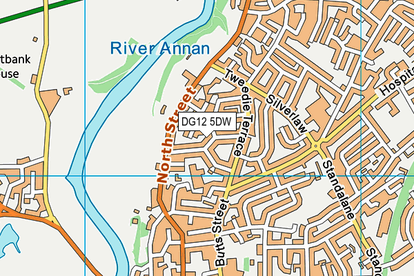 DG12 5DW map - OS VectorMap District (Ordnance Survey)