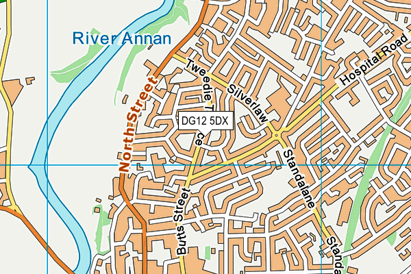 DG12 5DX map - OS VectorMap District (Ordnance Survey)