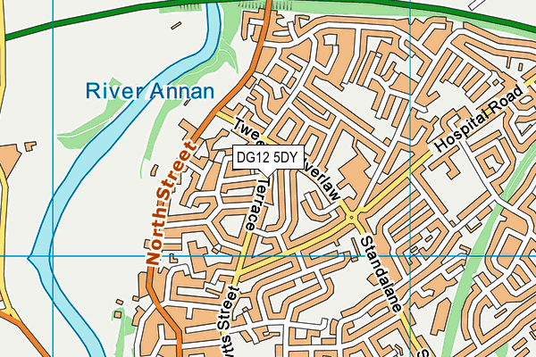 DG12 5DY map - OS VectorMap District (Ordnance Survey)