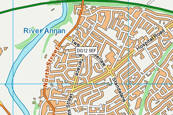DG12 5EF map - OS VectorMap District (Ordnance Survey)