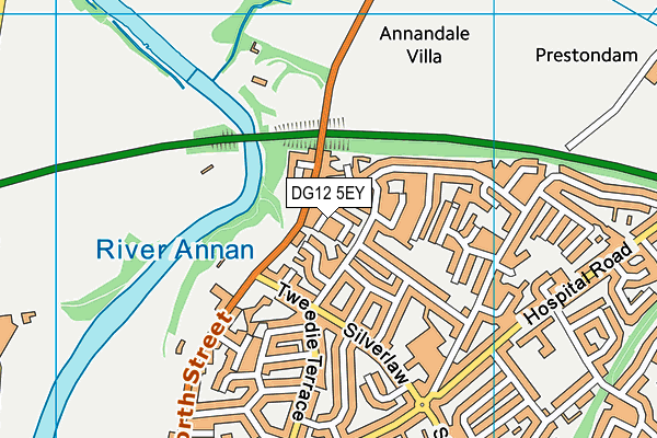 DG12 5EY map - OS VectorMap District (Ordnance Survey)