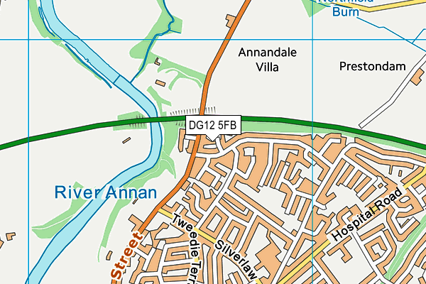 DG12 5FB map - OS VectorMap District (Ordnance Survey)
