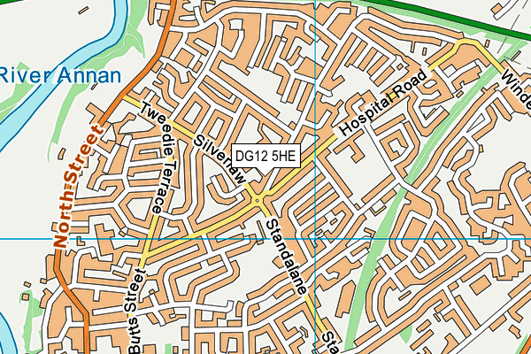DG12 5HE map - OS VectorMap District (Ordnance Survey)