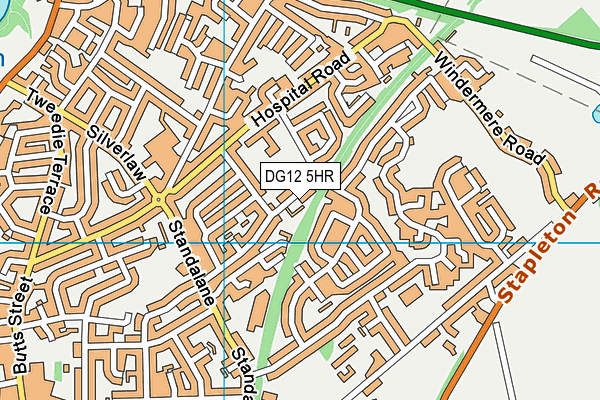 DG12 5HR map - OS VectorMap District (Ordnance Survey)