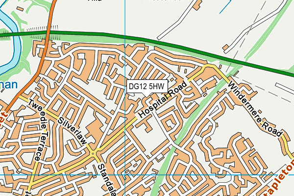 DG12 5HW map - OS VectorMap District (Ordnance Survey)