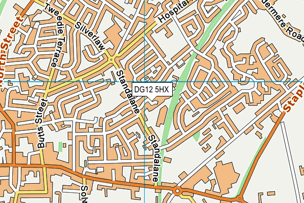 DG12 5HX map - OS VectorMap District (Ordnance Survey)