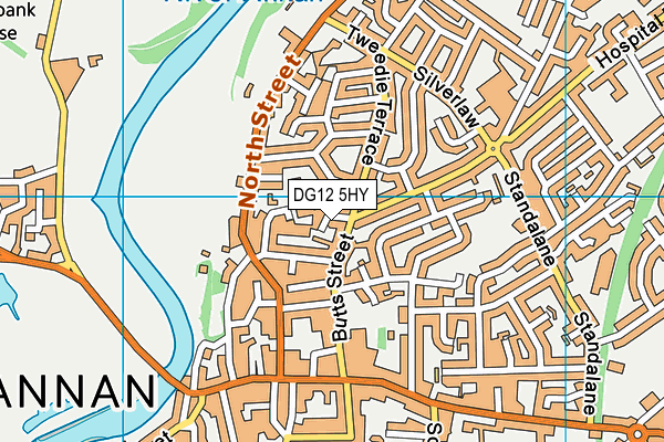 DG12 5HY map - OS VectorMap District (Ordnance Survey)