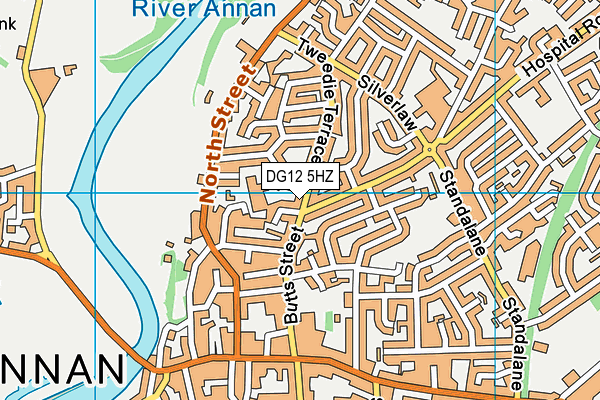 DG12 5HZ map - OS VectorMap District (Ordnance Survey)