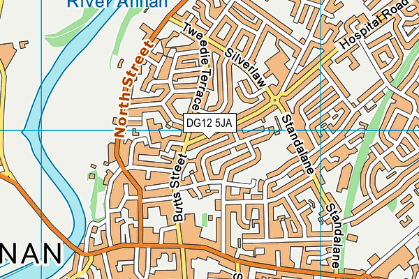 DG12 5JA map - OS VectorMap District (Ordnance Survey)