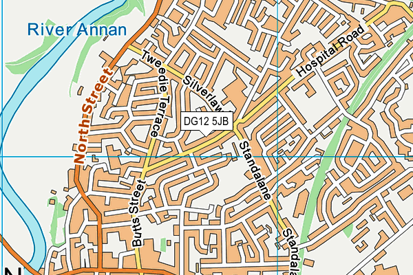 DG12 5JB map - OS VectorMap District (Ordnance Survey)