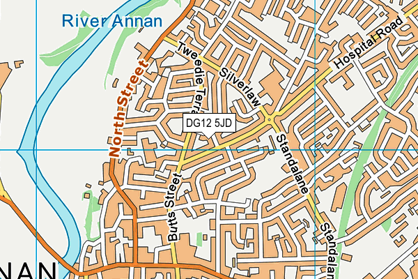 DG12 5JD map - OS VectorMap District (Ordnance Survey)