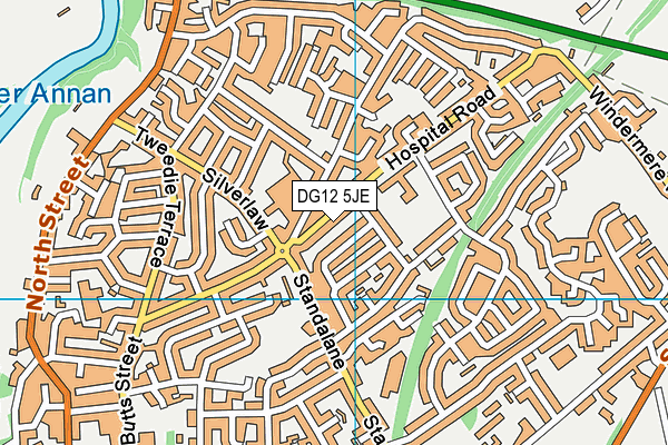 DG12 5JE map - OS VectorMap District (Ordnance Survey)