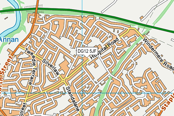 DG12 5JF map - OS VectorMap District (Ordnance Survey)