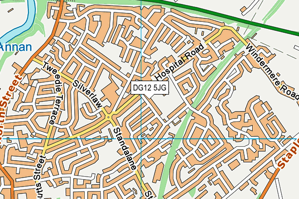 DG12 5JG map - OS VectorMap District (Ordnance Survey)