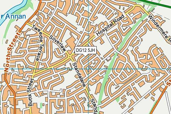 DG12 5JH map - OS VectorMap District (Ordnance Survey)