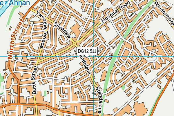 DG12 5JJ map - OS VectorMap District (Ordnance Survey)