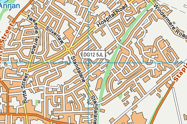 DG12 5JL map - OS VectorMap District (Ordnance Survey)