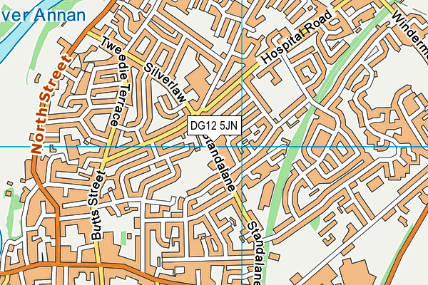 DG12 5JN map - OS VectorMap District (Ordnance Survey)